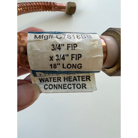BNWT Durapro Water Heater Connector 3/4" FIP x 3/4" FIP 18" Long Mfg#C7818BB - Picture 3 of 5